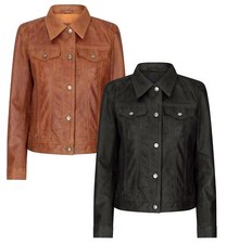 Women's Vintage Jeans Jacket Leather Biker Grease | Infinity