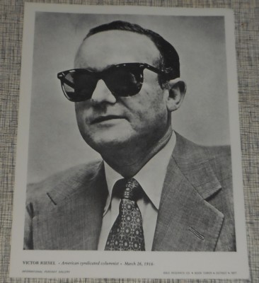Victor Riesel - Columnist - 1977 International Portrait Gallery Print ...