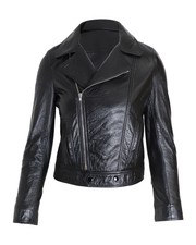 Saint Laurent Asymmetric Biker Jacket In Black Lambskin Leather Fr38