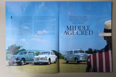 CC 2001 magazine article: ROVER 80 P4 vs VOLVO 121 AMAZON vs MERCEDES-BENZ 190