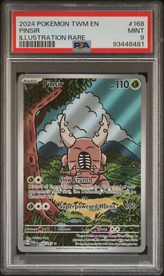 PSA 9 Mint Pinsir 168/167 Illustration Rare Full Art - Pokémon