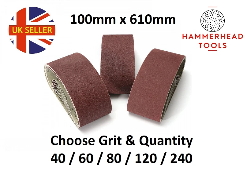 15 Pcs 100mm x 610mm 240G Fine Sanding Belts Electric Belt Sander Bosch Makita