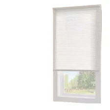 27"W x 64"L Alabaster Cordless Light Filtering Vinyl Mini Blind with 1 in. Slats