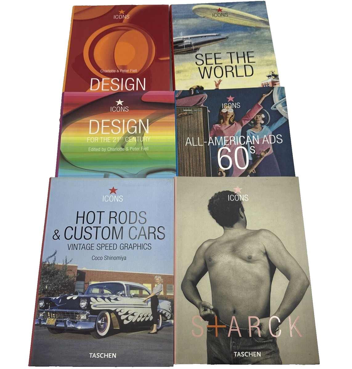 STARCK TASCHEN アート・デザイン Taschen Icons Charlotte & Peter Fiell Lot of 6 Titles Starck