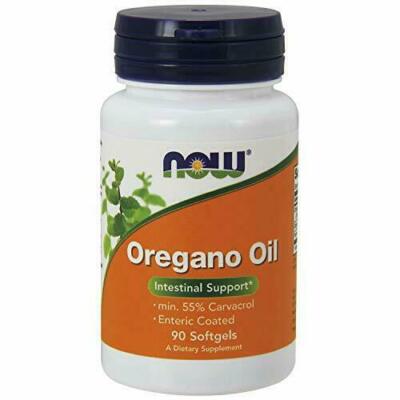 NOW Foods Oregano Oil 90 Softgels 55% Carvacrol Intestinal Support 07/27EXP