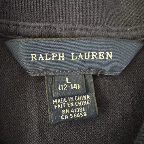 Ralph Lauren Girl’s Large Polo Dress 12/14 Pony Embroidery Leather Patch Cotton - Picture 7 of 9