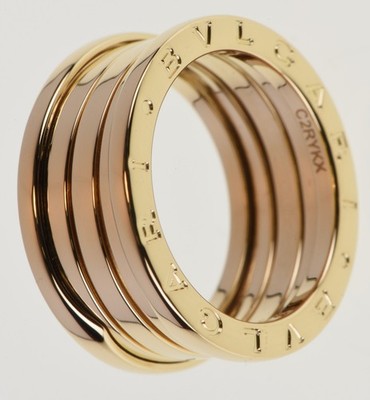 Bvlgari B.zero1 4-Band Ring 18K Yellow Gold Size 54 /  6.75 w/ Service & Pouch