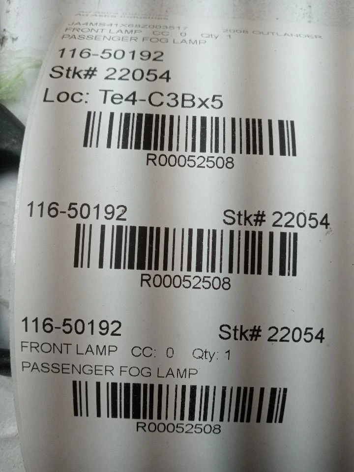 06-08 MITSUBISHI OUTLANDER PASAJERO FAROS ANTINIEBLA CONJUNTO FABRICANTE DE EQUIPOS ORIGINALES USADO PROBADO Foto 3 de 3