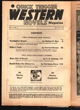 Quick Trigger Western  #5 6/1937--"Gunfighter Brand" by Nelson C. Nye-Rare-pulp 