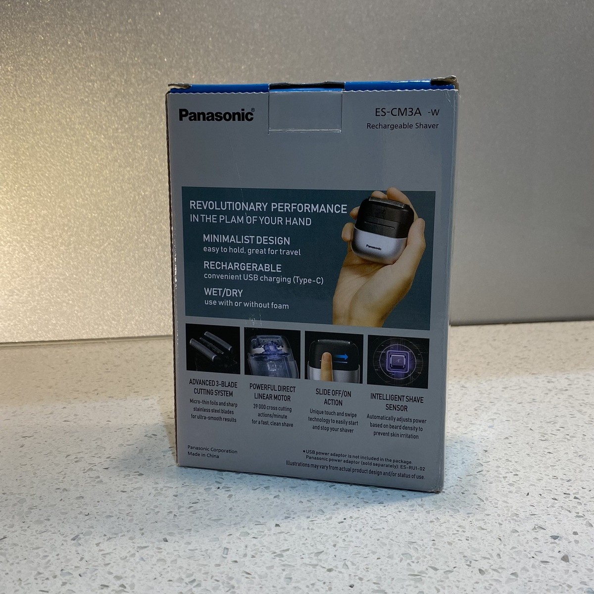 Panasonic Swipe Right ES-CM3A-W Compact Rechargeable Shaver 3