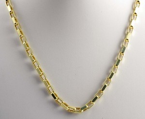16 gram 14k Yellow Gold Long Open Box Chain Men's Women's Necklace 28" 4 mm