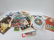 Lot of Vintage CHRISTMAS CARDS 1940's, 1950's, 1960's. Used,