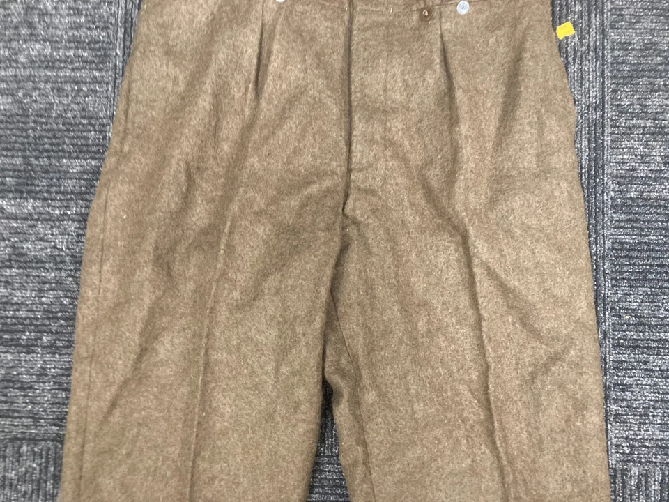 VTG French Wool Field Pants Men Army Armee Hunting Workwear Warm Military - Image 3 of 4