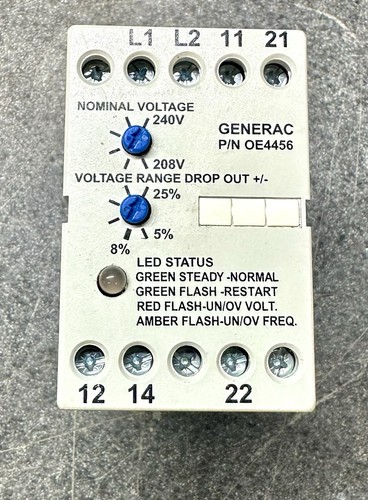 Generac 0E4456 Voltage & Frequency Monitor Module 208-240VAC 