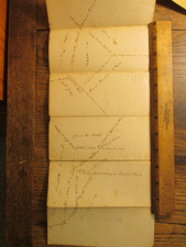 Antique Ephemera Document Virginia Survey Map...