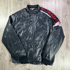 VTG 70s 80s Honda Black Biker Cafe Racing Nylon Jacket + Liner Men Medium USA