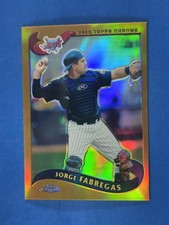 2002 Topps Chrome Gold Refractors #121 Jorge Fabregas Anaheim Angels
