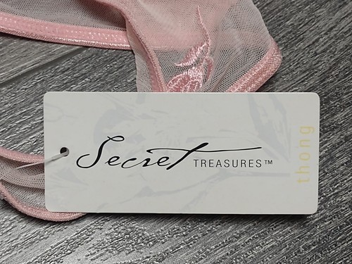Vintage Neu mit Etikett Second Skin Netzhöschen Größe L/XL rosa Blumenstickerei Secret Treasures - Bild 12 von 12