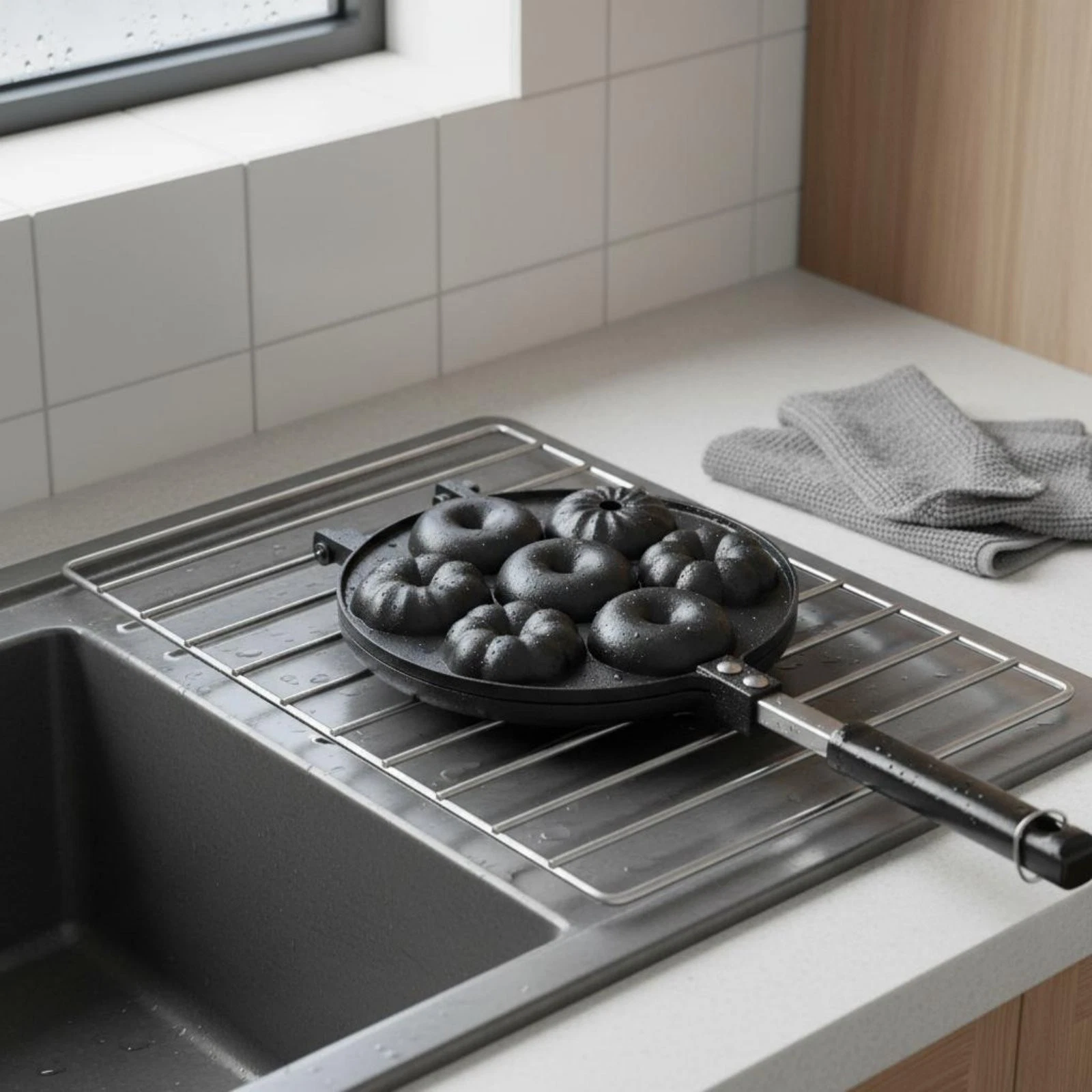 Double Sided Donut Pan-Stick Round Pastry Form Heat Resistant for Home