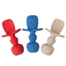 Silicone Baby Spoons Self Feeding 6 Months - Feeding Essentials, Baby Led Wea...