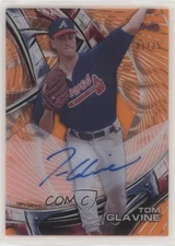2016 Topps High Tek Orange Magma Diffractor /25 Tom Glavine #HT-TG Auto HOF