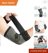 Elbow Brace with Strap for Tendonitis 2 Pack, Tennis Elbow Compression Sleeve...