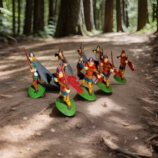 Expeditionary Force 40 mm medieval toy soldiers. Eight 8 archers. Set 1