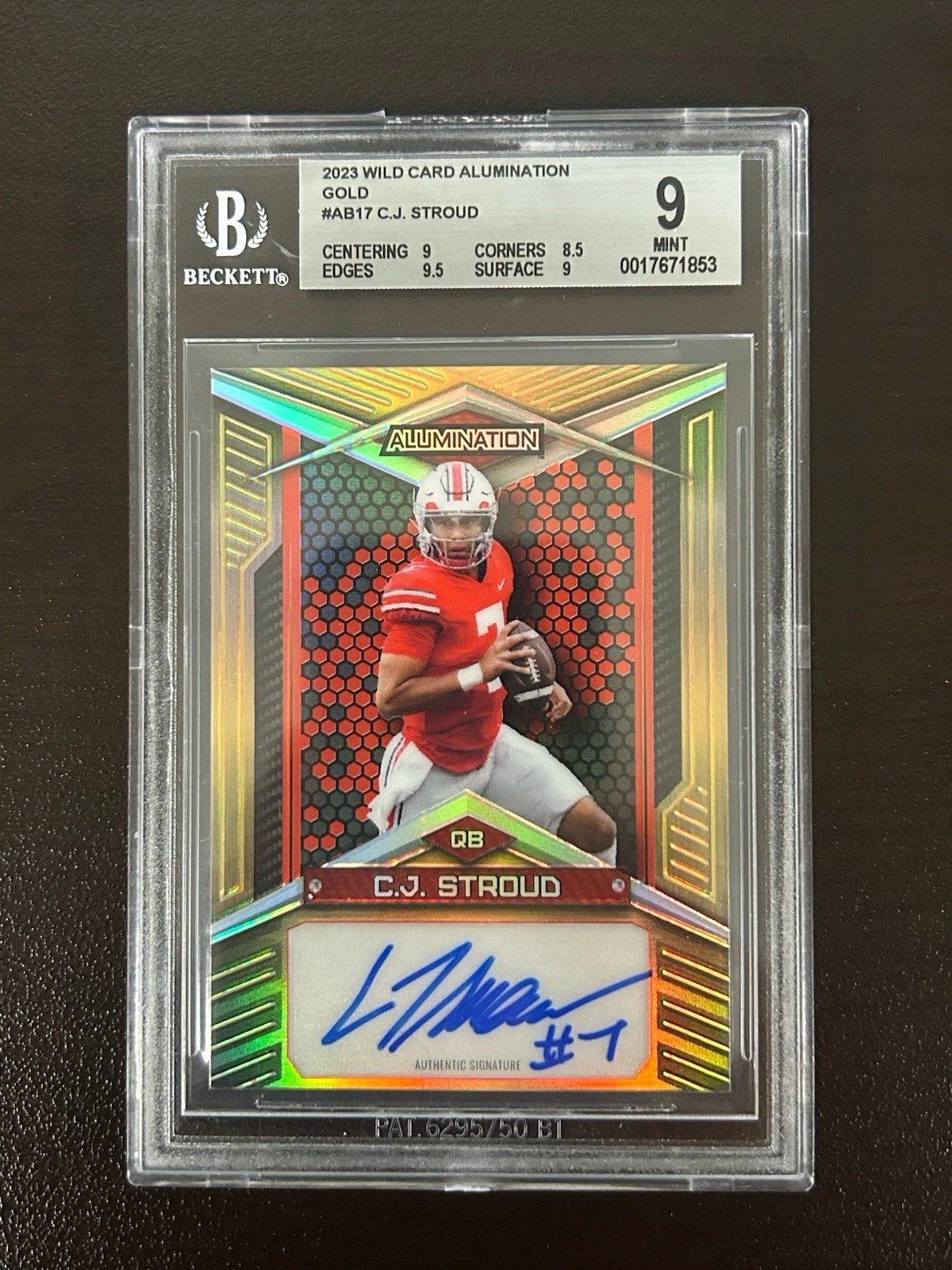 CJ Stroud Wild Card Alumination Draft Autographs #AB17 Shimmer-Gold