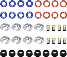 40PCS Fuel Injector Repair Seal Kit Gasket Rebuild Kit Compatible with 99-07