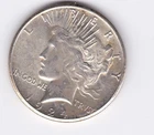 KEY DATE - 1924-S Peace Silver $1 Dollar AU+ Details