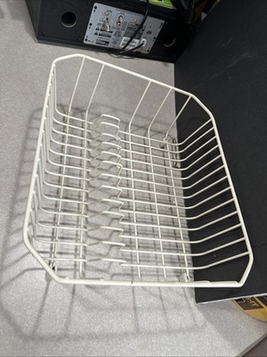 Rubbermaid White Coated Wire 13x14x5 Twin Dish Drainer/ Rack