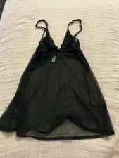 Women  s Auden Lingerie Nighty Dress Black Small Unlined Lace