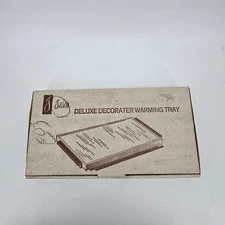 Jasco Deluxe Decorator Warming Tray Style 418 Model 916 Currier Ives