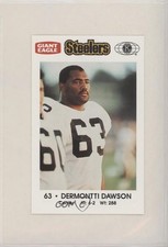1992 Giant Eagle Pittsburgh Steelers Police Dermontti Dawson #63 HOF 3c7
