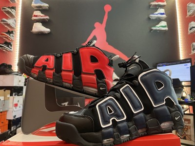 NIKE AIR MORE UPTEMPO 96 Red Navy Combo SZ 10   RARE  