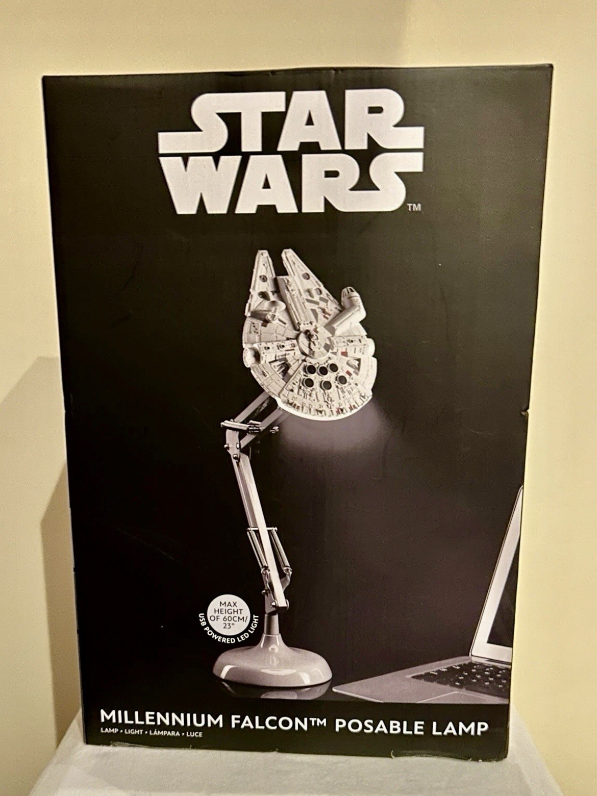 Millennium Falcon Posable Desk Lamp Star Wars by Paladone USB PORT NIB