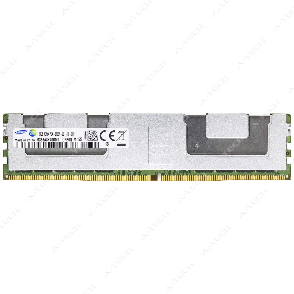 Memoria RAM de servidor Samsung 64 GB DDR4-2133 PC4-17000 ECC LRDIMM (M386A8K40BM1-CPB)