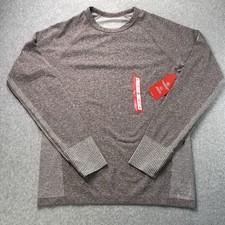 Women’s Seamless Training Top Small Long Sleeve Brown Reflective Moisture-Wick