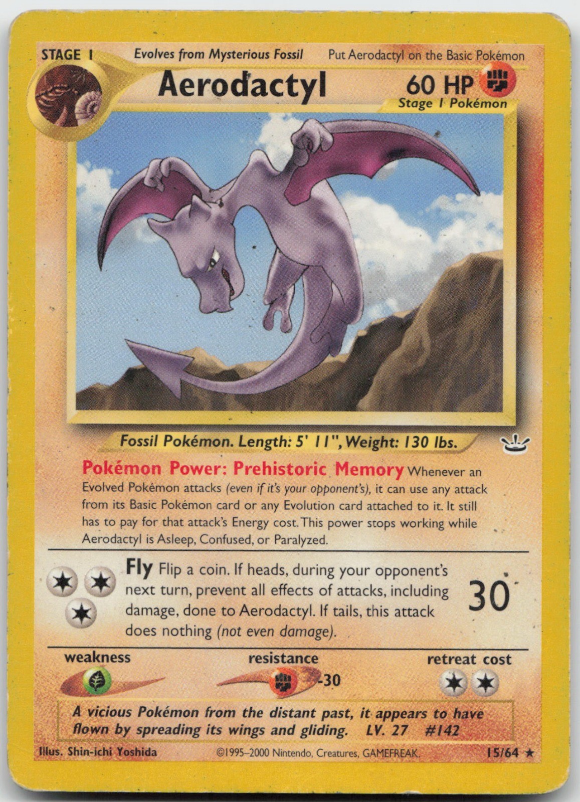Aerodactyl Unlimited Rare Neo Revelation 15/64 LP
