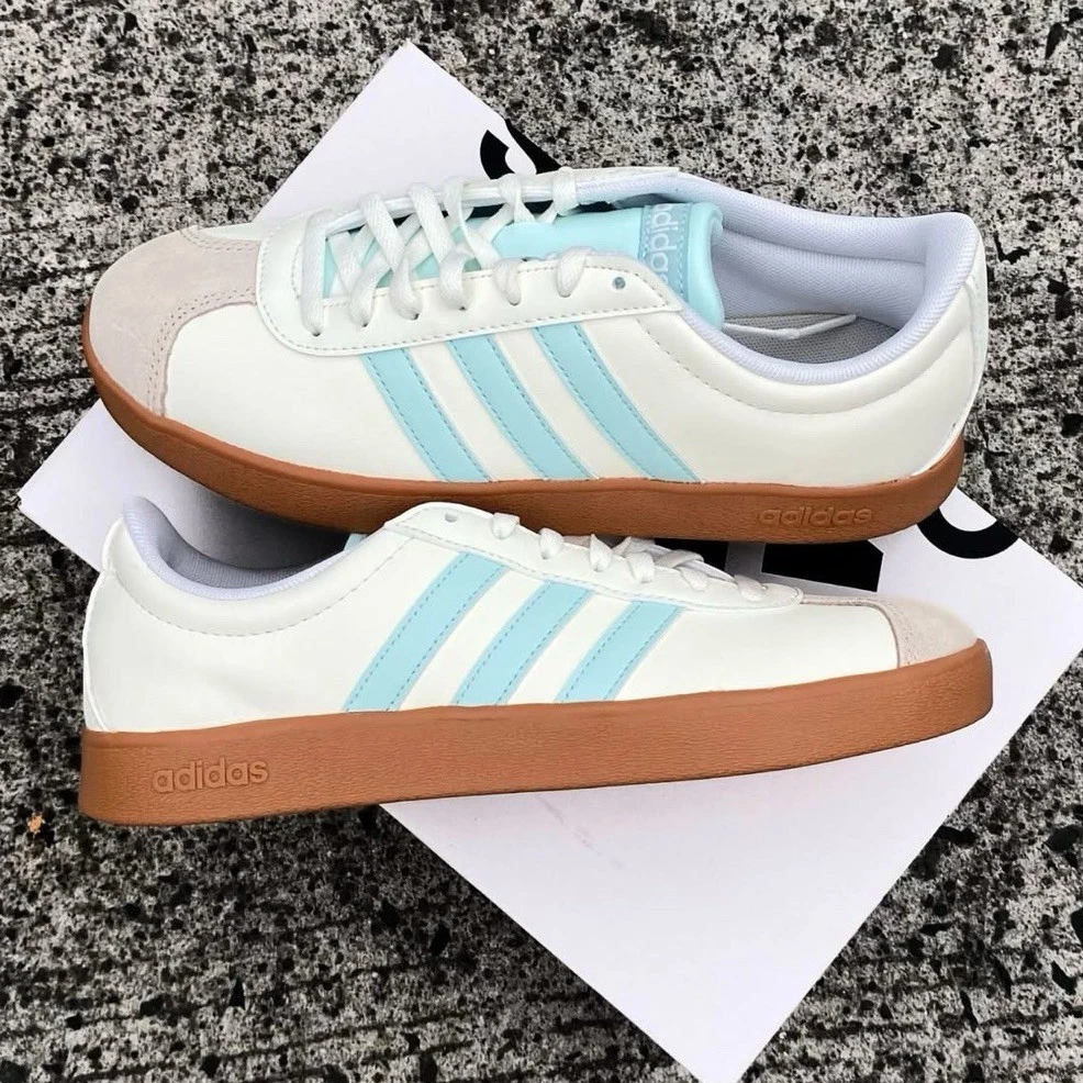 Adidas VL Court Base Women’s Sneaker Running Shoe White Trainers Footwear #767