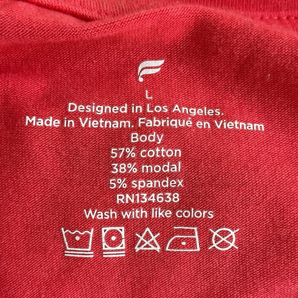 Fabletics Basic Tee Shirt Red Large - image 7