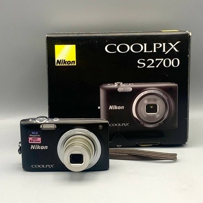 NIKON COOLPIX S2700 Digital Kompaktkamera Schwarz 16MP - 6x Zoom mit Box