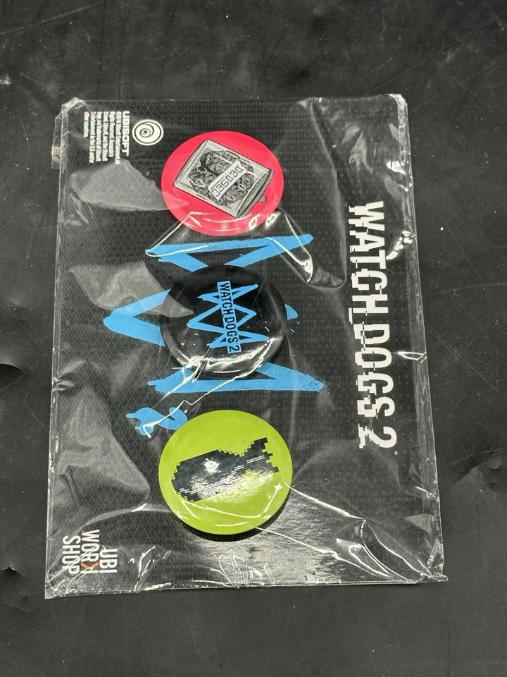 NUEVO Juego de 2 - 3 pines Watch Dogs - Promo Ubisoft GameStop Exclusivo Foto 3 de 4