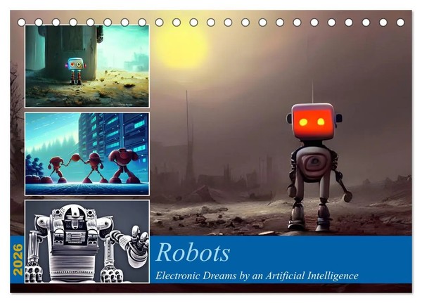 Robots (Desk Calendar 2026 DIN A5 Landscape), Calvendo 12 Month Deskcalendar-image