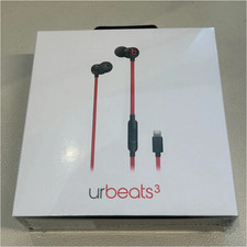 For Beats by Dr. Dre urBeats3 Wired Earphones Lighting Headphones In-Ear Red iOS