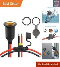 Versatile 20A Cigarette Lighter Socket Replacement Cable for 12V/24V Vehicles