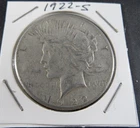 1922‑S Peace Dollar • 90% Silver • Circulated • Nice Detail