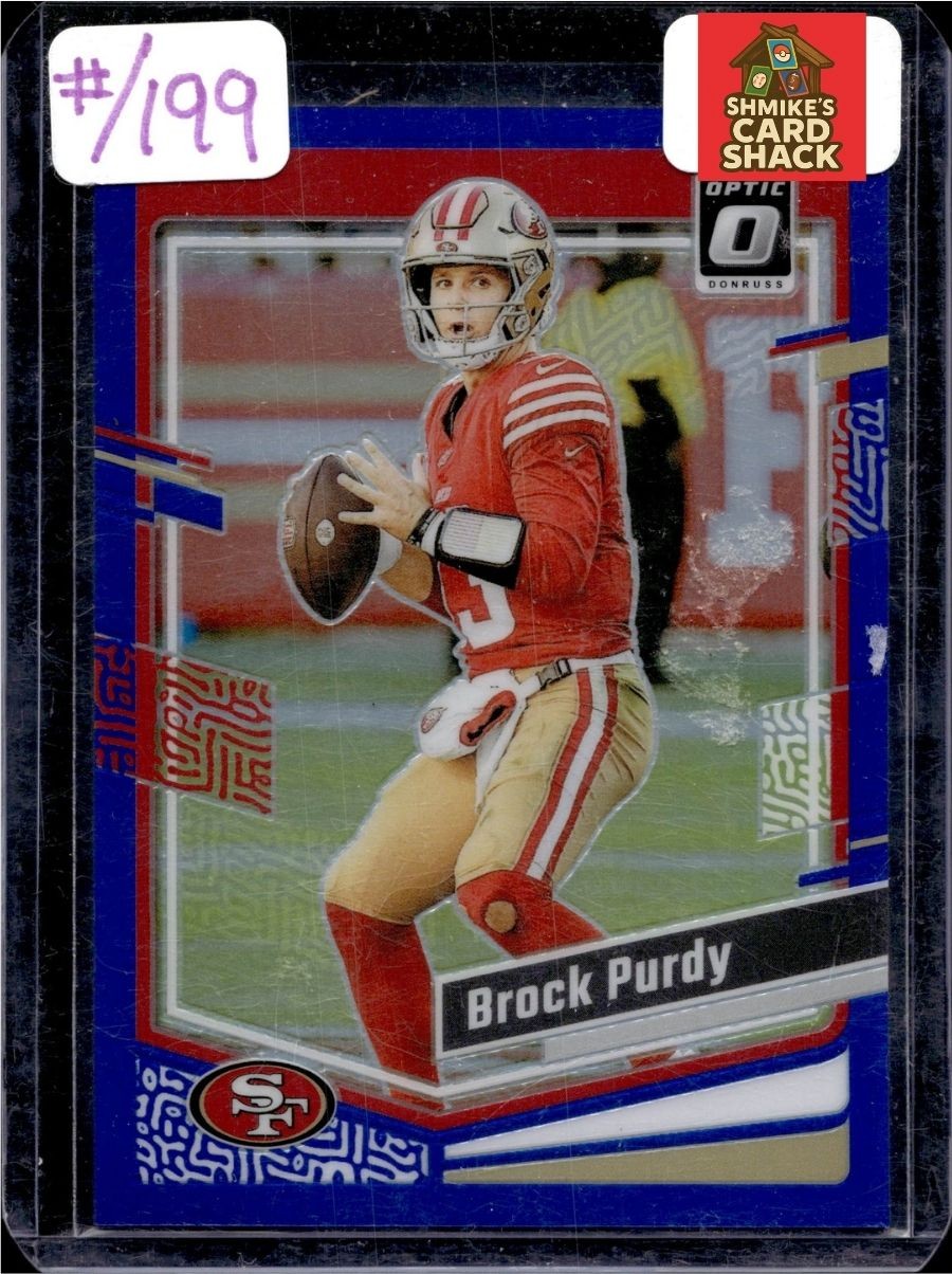 2023 Donruss Optic #168 Brock Purdy Blue #/199