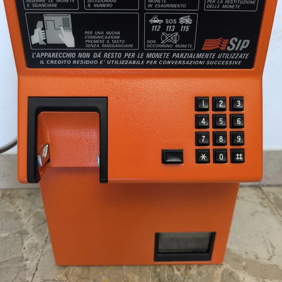 Telefono Pubblico A Gettoni Rotor SIP (Mai Usato - Fondo Di Magazzino) - Immagine 3 di 4
