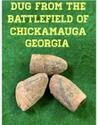 Civil War Relics - Fired Minnieballs : Dug at the Battle of CHICKAMAUGA, GEORGIA